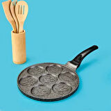 Kitchen Nirvana Emojili Pankek Tavası - Gri -26 cm