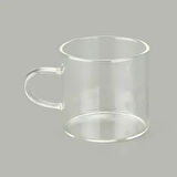 Borosilikat Cam 6'lı Kahve Fincanı Seti - Şeffaf - 125 ml