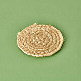 4'lü Jüt Bardak Altlığı Seti - Kahverengi - 10 cm