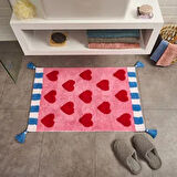 Soft Tufting Krus Banyo Paspası - Pembe - 60x90 cm