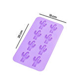 Kaktüs Buz ve Çikolata Kalıbı - Lila