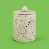 Bath Traverten Görünümlü Çöp Kovası - Gri - 2 lt