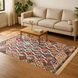 Soft Talu Halı - Renkli - 80x150 cm