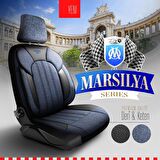 PANDA MARSİLYA SERİSİ KETEN KUMAŞ OTO KOLTUK KILIFI - TAM SET