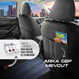 PANDA MARSİLYA SERİSİ KETEN KUMAŞ OTO KOLTUK KILIFI - TAM SET