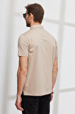 Slim Fit Dar Kesim Polo Yaka %100 Pamuk Kısa Kollu Tişört