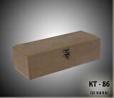 Ahşap-boyanabilir-klipsli-takı-makyaj-aksesuar-dekoratif Saat Kutusu