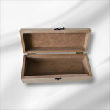 Ahşap-boyanabilir-klipsli-takı-makyaj-aksesuar-dekoratif Saat Kutusu