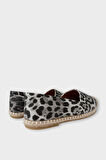 Kadın Espadril Desenli Babet Ayakkabı SİYAH - BEYAZ