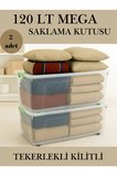 Büyük Boy Saklama Kutusu 2 Adet 120 Litre