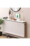 Reyo Mdf Beyaz Petek Üstü Duvara Monte Uçan Raf Dresuar 140cmx18cm
