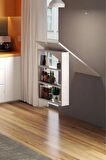 Reyo 90x60 Cm Mdf Özel Tasarım Duvara Monte Katlanır Duvara Monte Raflı Masa Beyaz
