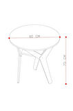 Reyo 80×40cm Atlantik Çam Çok Amaçlı Sehpa Masa %100 Mdf Mutfak Yemek Çalışma Masası Orta Sehpa
