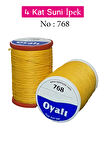 Oyalı 4 Kat Suni İpek İplik İğne Oyası Boncuk İpi Tığ Oyası No:768