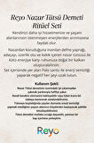 Reyo Nazar Tütsü Demeti Arınma 3'lü Ritüel Set, 2 Adet Palo Santo ve Deniz Kabuğu ( Tuz Hediyeli)