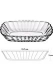 53702 Mezze Cam 2li Çerezlik Meze Tabağı Kahvaltılık 16cm