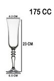 440587 Symphony 6lı Cam Ayaklı 175cc Kahve Yanı Bardak Kadeh Takımı