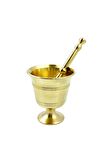 Döküm Pirinç Sarı Tokmak Havan Sarımsak Ezici 8cm Mini1