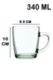55531 Aware Basic Cam 2li 340cc Kulplu Çay Kahve Mug Kupa Bardak Takımı
