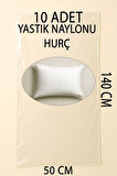 10 Adet 140cm×50cm Şeffaf Naylon Taşınma Saklama Yastık Naylonu Torbası Hurç