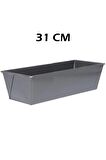 Teflon Dikdörtgen Baton Kek Ekmek Kalıbı Gri Orta 31cm