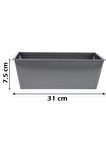 Teflon Dikdörtgen Baton Kek Ekmek Kalıbı Gri Orta 31cm