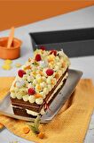 Teflon Dikdörtgen Baton Kek Ekmek Kalıbı Gri Orta 31cm
