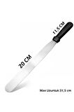 Paslanmaz Çelik Pasta Düzleme Hazırlama Spatulası Dilimleyici Kaldırıcı 31cm