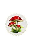 6lı Ahşap Mantar Desenli 9.5cm Kaydırmaz 5mm Bardak Sunum Altlığı