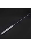 10 Adet Metal Krom Pipet Klavye Temizleme Fırçası Çubuğu Teli