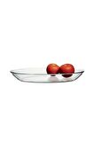 10336 İnvitation 33cm Oval Cam Kayık Servis Meyve Tabağı