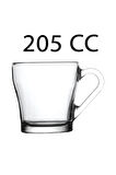 Aria 6lı Cam 205cc Çay Kahve Kulplu Mug Kupa Bardak Takımı