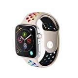 Apple Watch Seri 1/2/3/4/5 38mm Silikon Kordon Delikli Renkli Spor Kayış