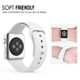Apple Watch Seri 1/2/3/4/5 38 mm Kordon Spor Kayışı Yumuşak Silikon
