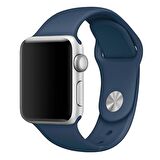 Apple Watch Seri 1/2/3/4/5 38 mm Kordon Spor Kayışı Yumuşak Silikon