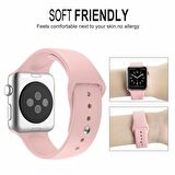 Apple Watch Seri 1/2/3/4/5/6/SE 40 mm Kordon Spor Kayışı Yumuşak Silikon
