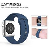 Apple Watch Seri 1/2/3/4/5/6/SE 40 mm Kordon Spor Kayışı Yumuşak Silikon