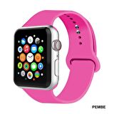 Apple Watch Seri 1/2/3/4/5/6/SE 44 mm Kordon Spor Kayışı Yumuşak Silikon