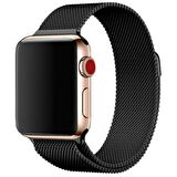 Apple Watch Uyumlu Seri 1/2/3/4/5 42mm Kordon Çelik Kayış Metal Hasır Milano Paslanmaz Bileklik 
