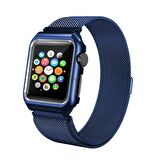 Apple Watch Seri 1/2/3/4/5 42mm Kordon Çelik Kayış Metal Hasır Milano Paslanmaz Bileklik