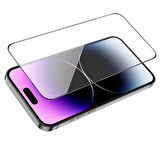 Coofbe HD Full Screen Tempered 5D İphone 15 Pro Max Ekran Koruyucu Full Kaplama Darbe Emici 