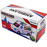 3D Işıklı, Sirenli Çarp Dön Sensörlü Ambulans