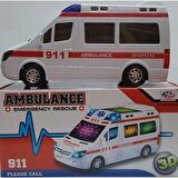 3D Işıklı, Sirenli Çarp Dön Sensörlü Ambulans