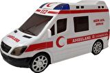 3D Işıklı, Sirenli Çarp Dön Sensörlü Ambulans
