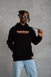 USLUCAN ALIŞVERİŞ Erkek Armalı Baskılı Kapüşonlu Sweatshirt - Siyah