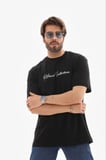 USLUCAN ALIŞVERİŞ Erkek Baskılı T-Shirt Kısa Kol Bisiklet Yaka Regular Fit Rahat Kalıp Günlük Tişört - Siyah