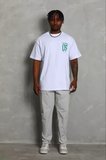 USLUCAN ALIŞVERİŞ Erkek Baskılı T-Shirt Kısa Kol Bisiklet Yaka Regular Fit Rahat Kalıp Günlük Tişört - Beyaz
