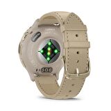 Garmin Venu 3S Soft Gold | French Gri Deri Kayışlı