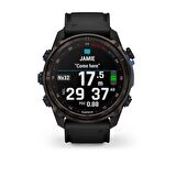 Garmin Descent Mk3i 51 mm Karbon Gri DLC Titanyum Siyah Silikon Kayışlı