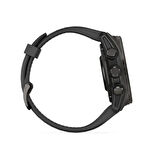 Garmin Fenix 8 - 43 mm AMOLED Sapphire Karbon gri DLC titanyum Siyah/Gri Silikon Kayışlı